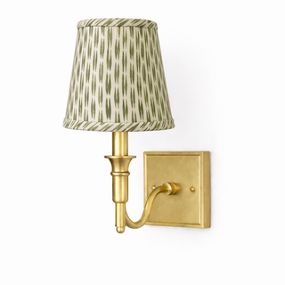 Green Weave Sconce Shade | Textured Clip-On Wall Lamp Shade
