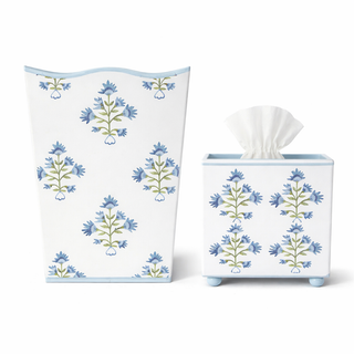 Willow Bloom Square Wastepaper Basket & Tissue Box Set