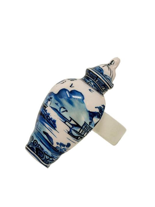 Chinoiserie Village Ginger Jar Napkin Rings, Set of 4