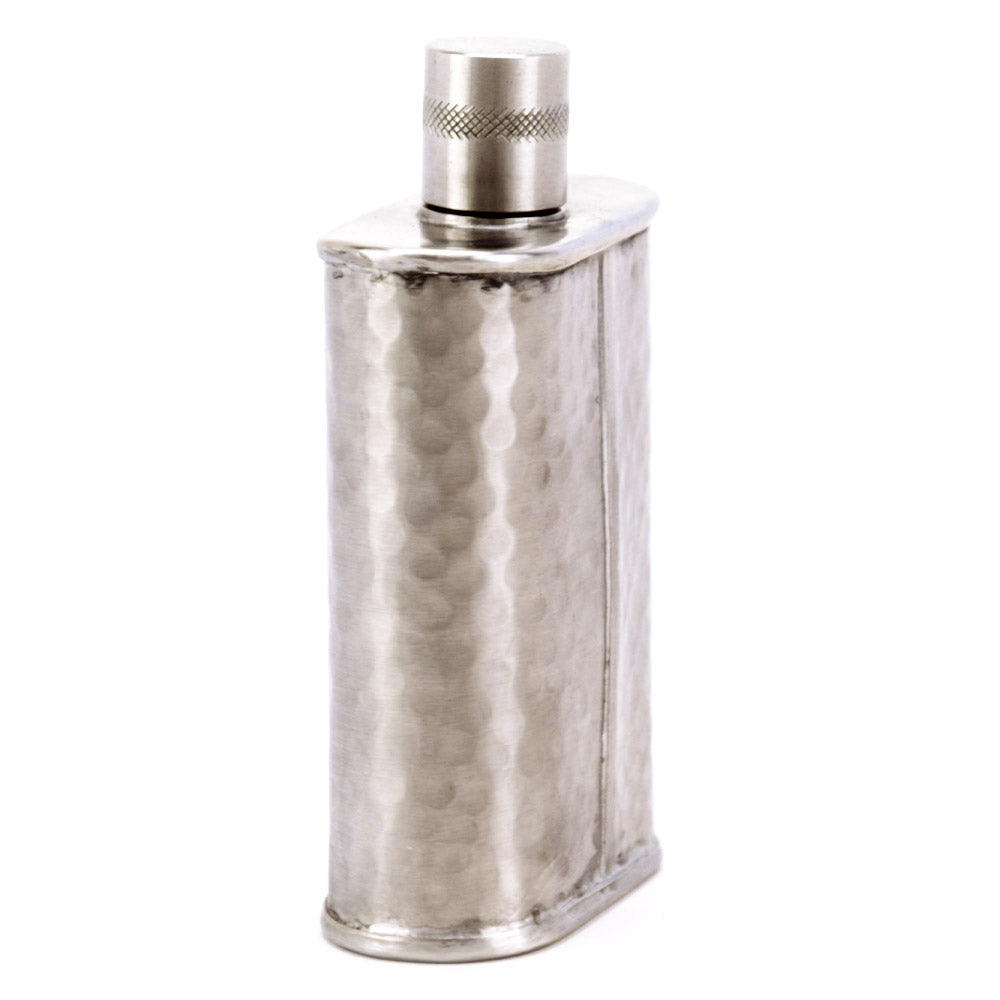 Wolf Hammered Stainless Steel Flask – Bold Handcrafted Design