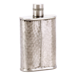 Wolf Hammered Stainless Steel Flask – Bold Handcrafted Design