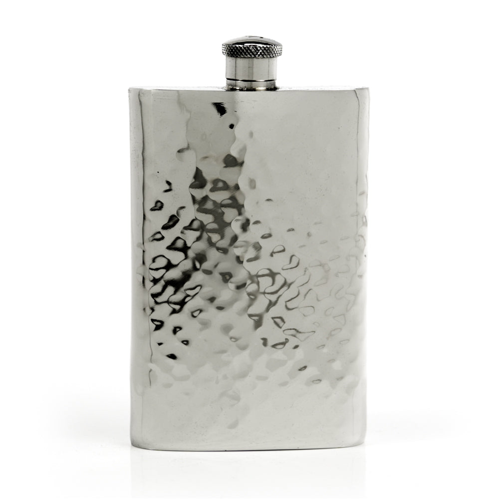 Pioneer Hammered Pewter Flask – Distinctive Handcrafted Heirloom Design