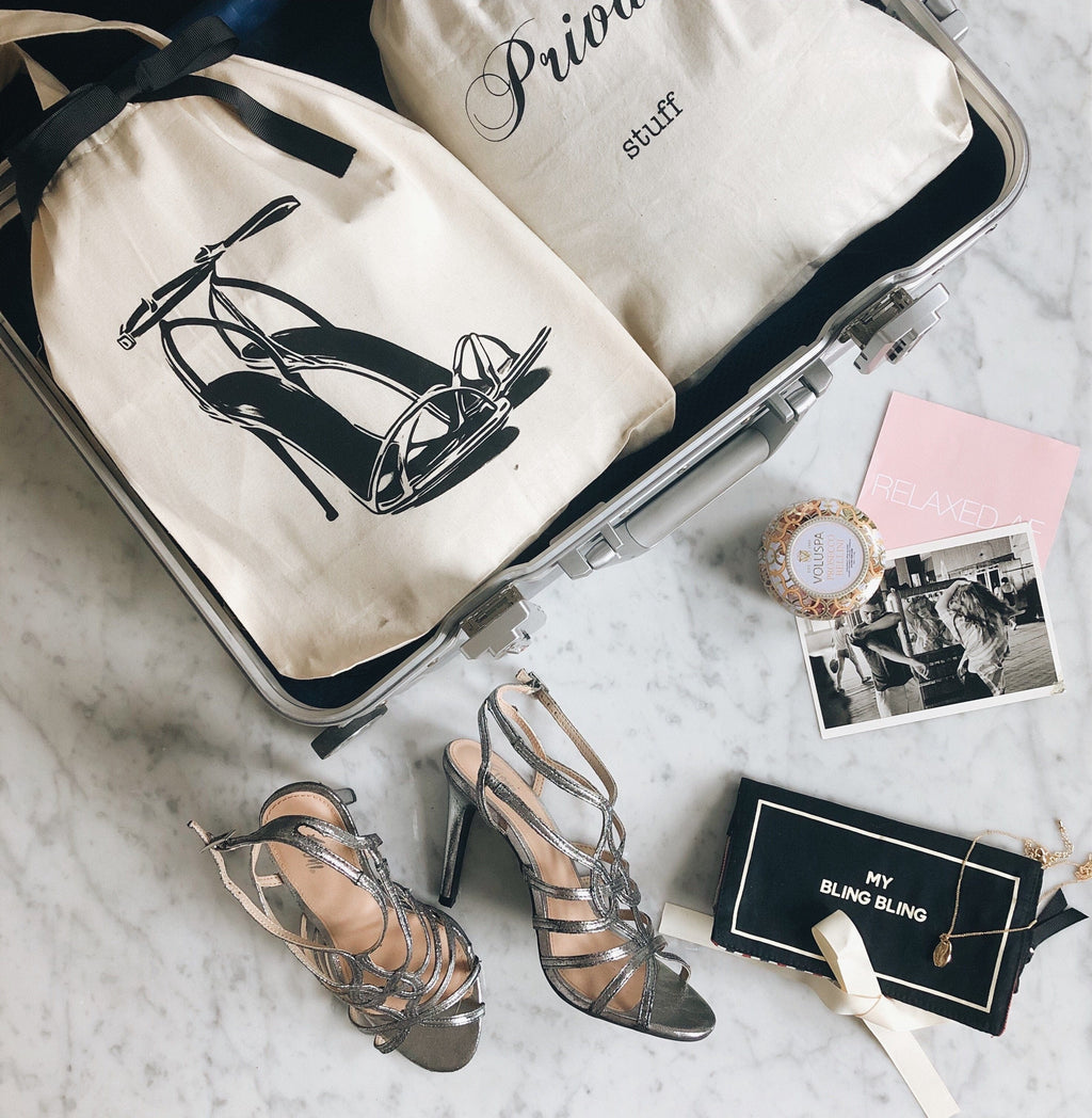 High Heel Sandal Shoe Bag – Cream