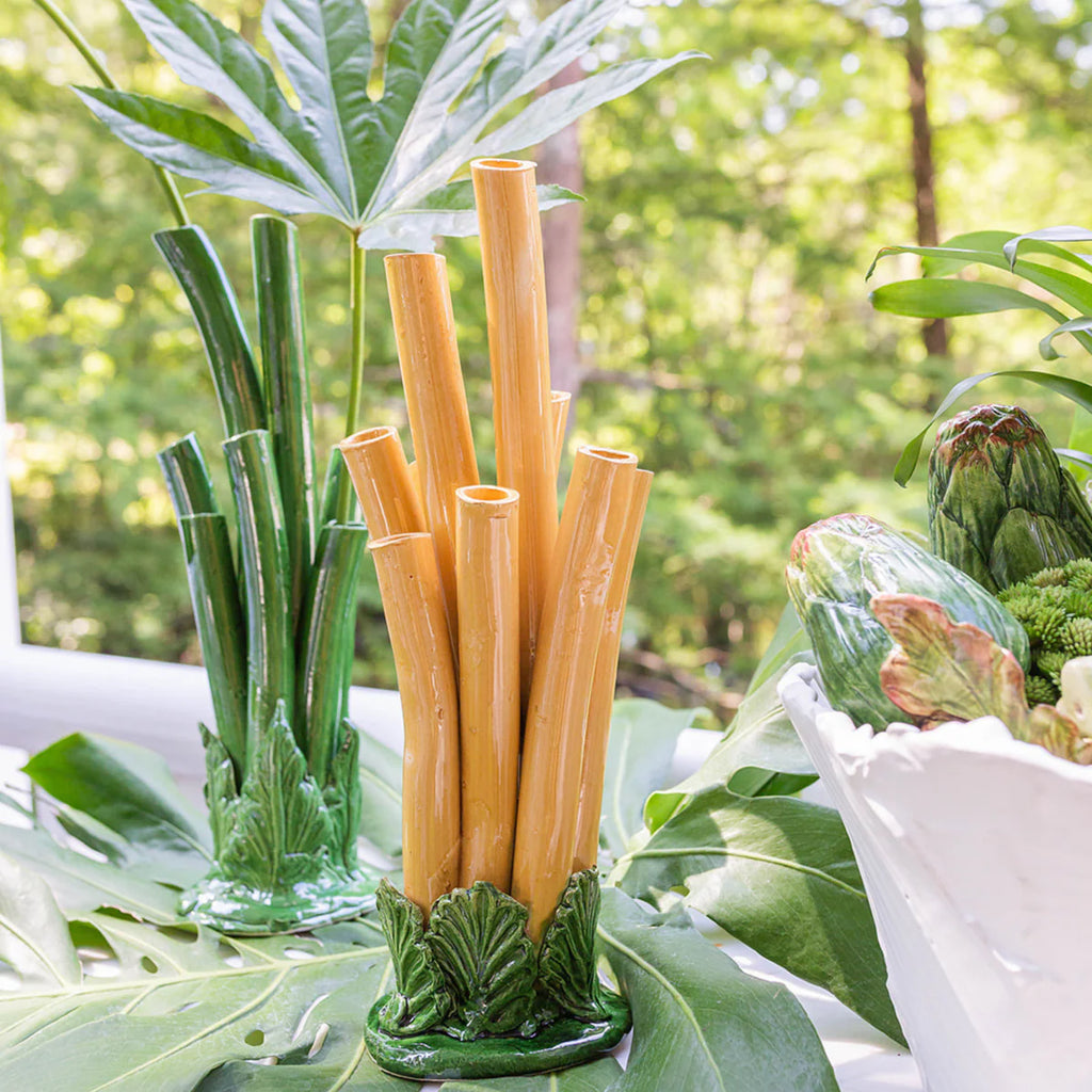 Bamboo Tulipiere, Green/Amber & Green