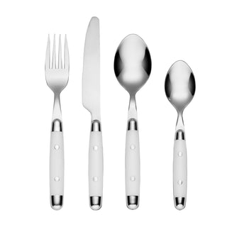 Cambridge Jubilee White 16-Piece Flatware Set, 18/0 stainless steel