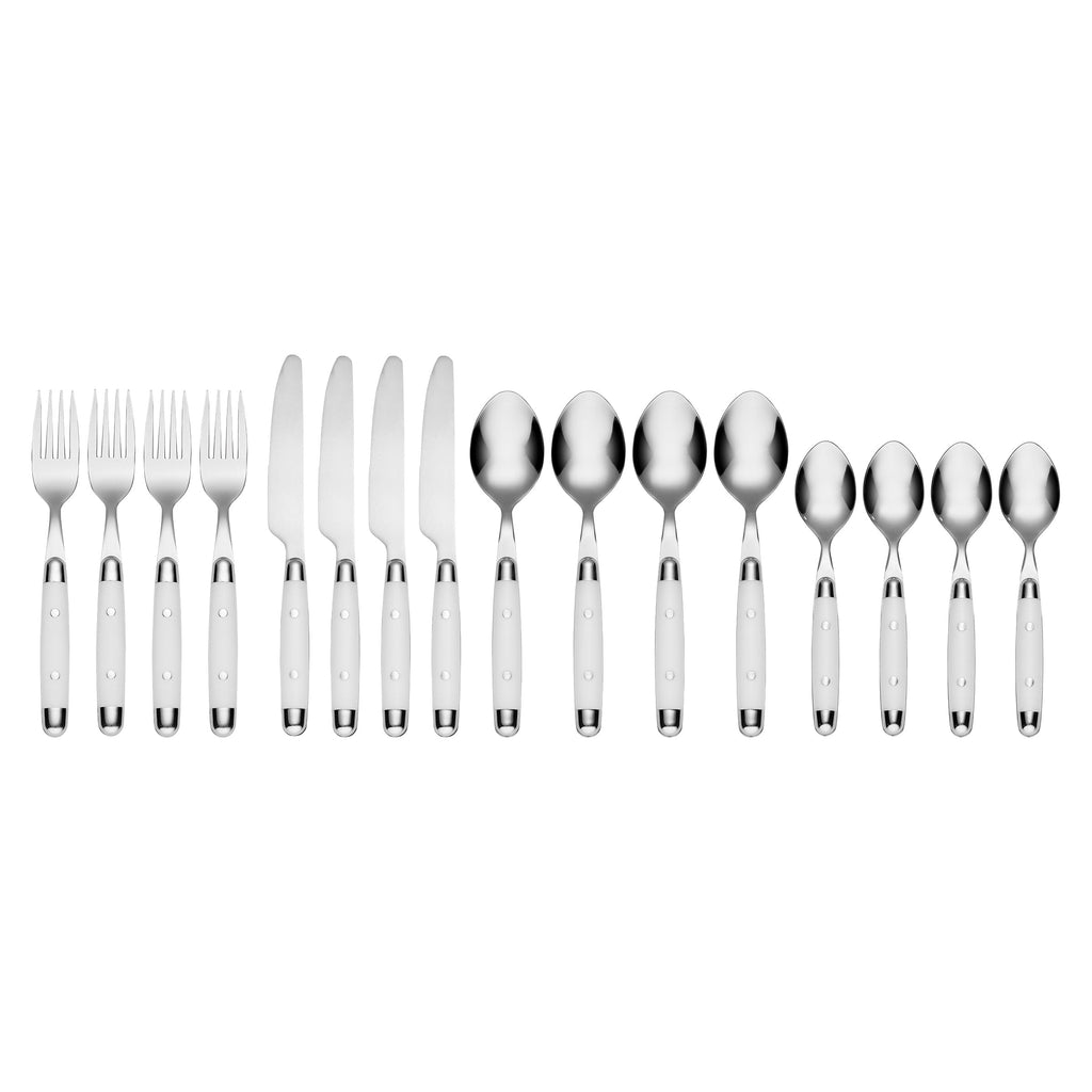 Cambridge Jubilee White 16-Piece Flatware Set, 18/0 stainless steel (view 3)