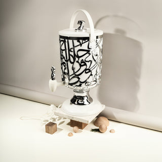 Diwan 3-Liters Cold Beverage Dispenser – Pearl & Silver, Party & Buffet Drink Dispenser