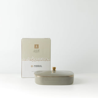 Mirral - Medium Decorative Canister - Grey & Gold