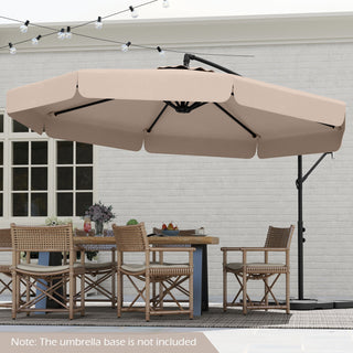 10-Foot Cantilever Patio Umbrella with Adjustable Tilt, Cover and Ruffled Edge