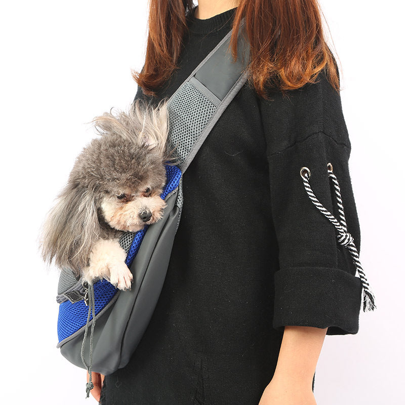 Breathable Pet Carrier Sling – Hands-Free Mesh Shoulder Pouch