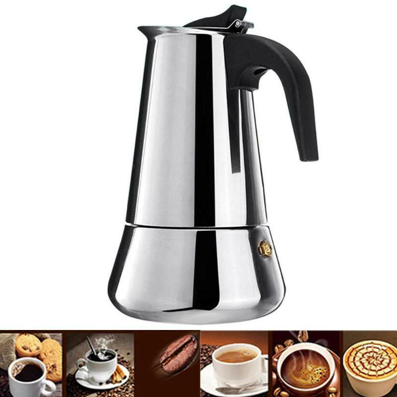 Stainless Steel Moka Pot Espresso Maker – Classic Stovetop Coffee Brewer