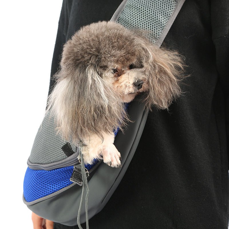 Breathable Pet Carrier Sling – Hands-Free Mesh Shoulder Pouch