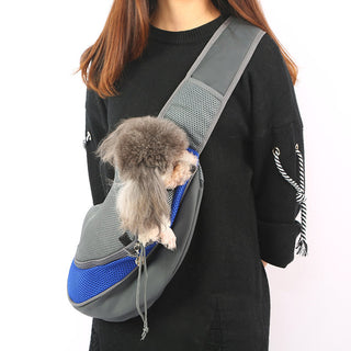 Breathable Pet Carrier Sling – Hands-Free Mesh Shoulder Pouch