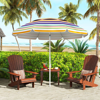 6.5-Foot Portable Beach Umbrella with UPF 50+ Protection and Tilt – Colorful