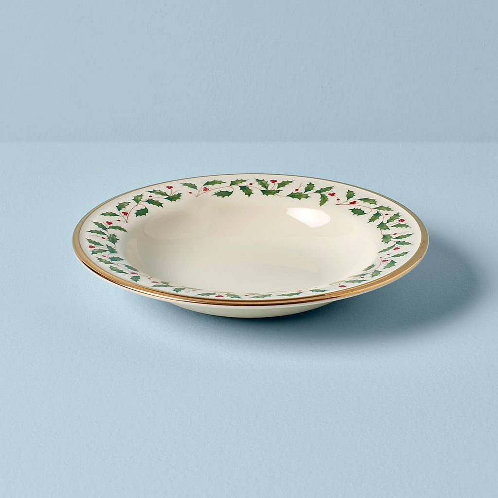 Lenox Holiday Pasta/Rim Soup Bowl, porcelain