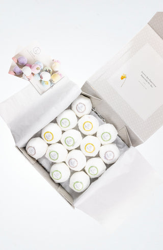 Bath Bombs Gift Box Set of 14 – 100% Natural Relaxing Bath Bombs for Spa & Home