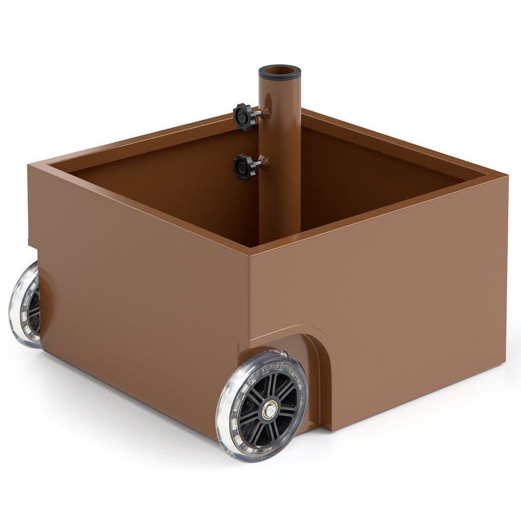 150-Lb. Rolling Patio Umbrella Base with Wheels and Built-In Planter