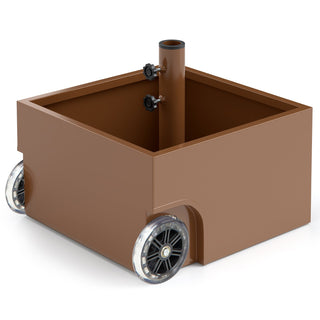 150-Lb. Rolling Patio Umbrella Base with Wheels and Built-In Planter