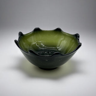 Tuxpan Forest Green Recycled Glass Bowl