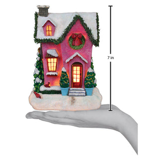 Holiday House Lighted Figurine – Festive Christmas Home Décor