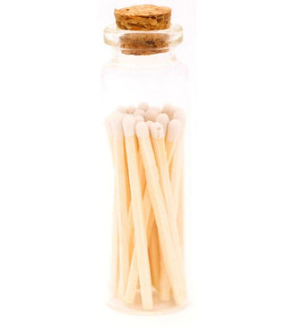 Elegant Safety Matches in Glass Bottle – Chic Candle Companion