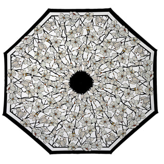 Tiffany Magnolia Travel Umbrella – Compact, One-Touch Open & Close