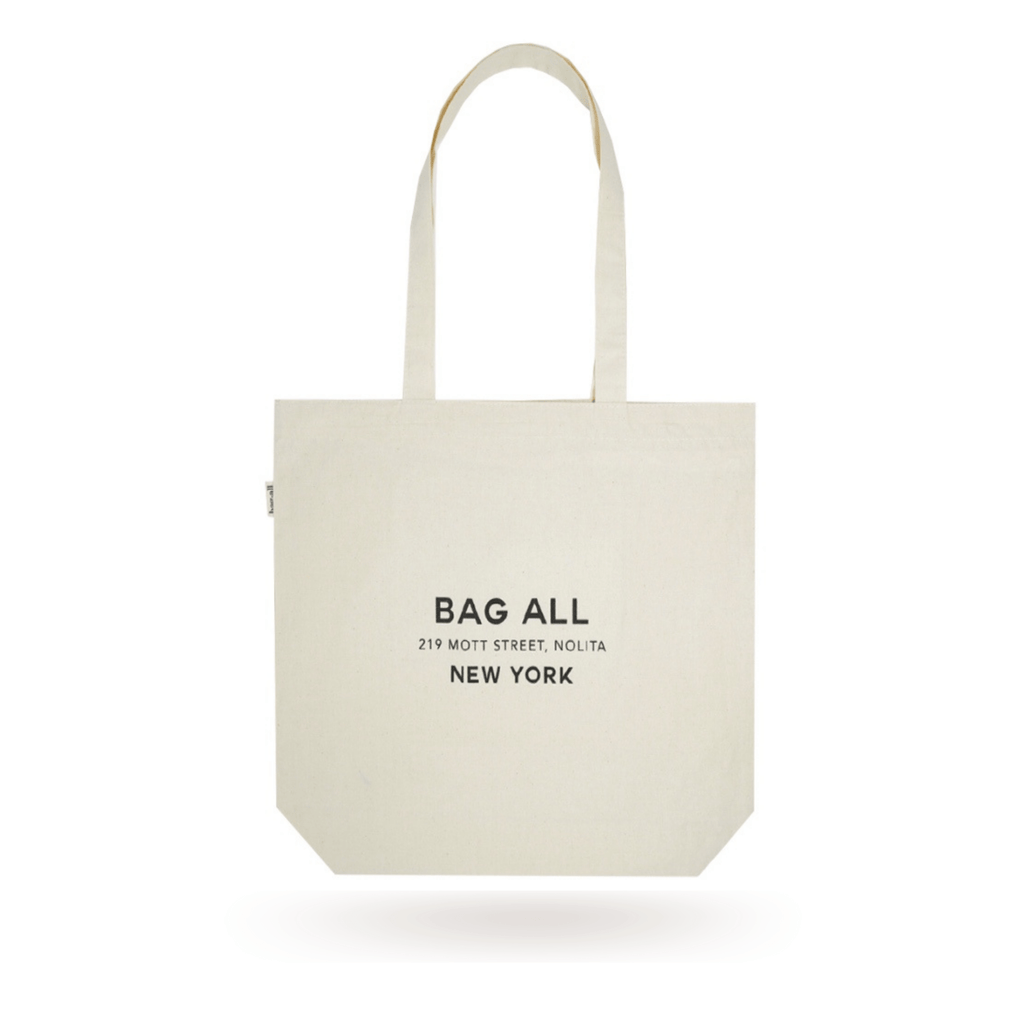 New York City Tote with Zipper and Inside Pocket – Cream