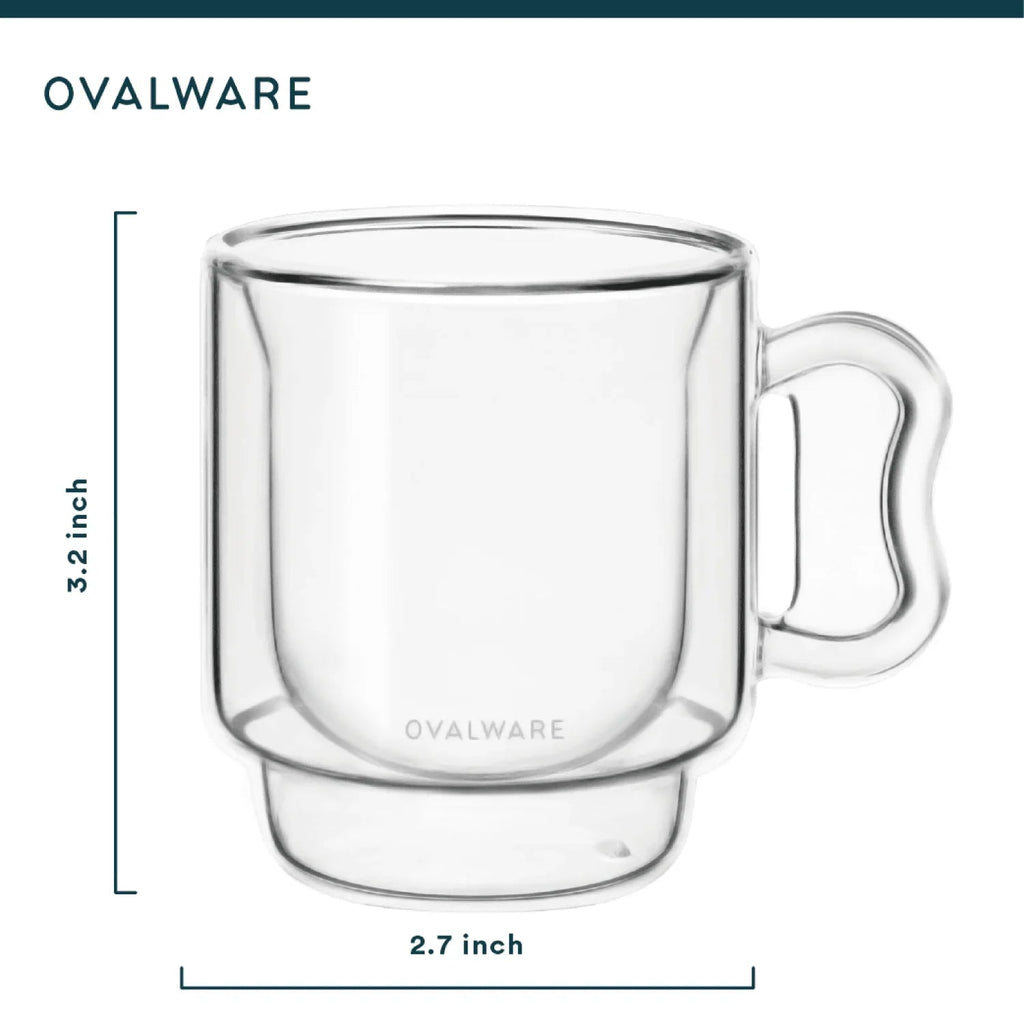 Double-Wall Glass Espresso Cups – 4 oz