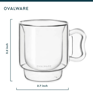 Double-Wall Glass Espresso Cups – 4 oz