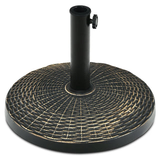 27-Lb. Resin Patio Market Umbrella Base with Rattan Design