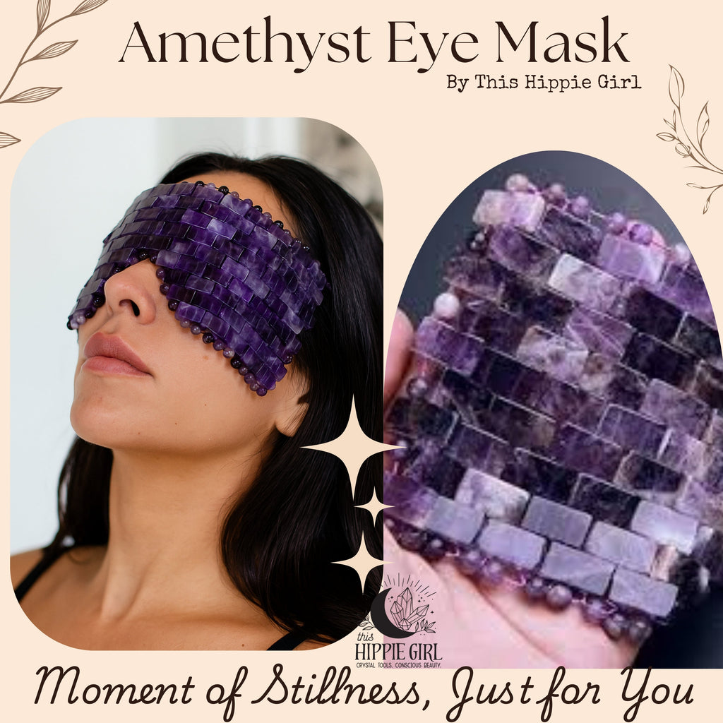 Midnight Amethyst Crystal Eye Mask – Cooling Gemstone Spa Ritual