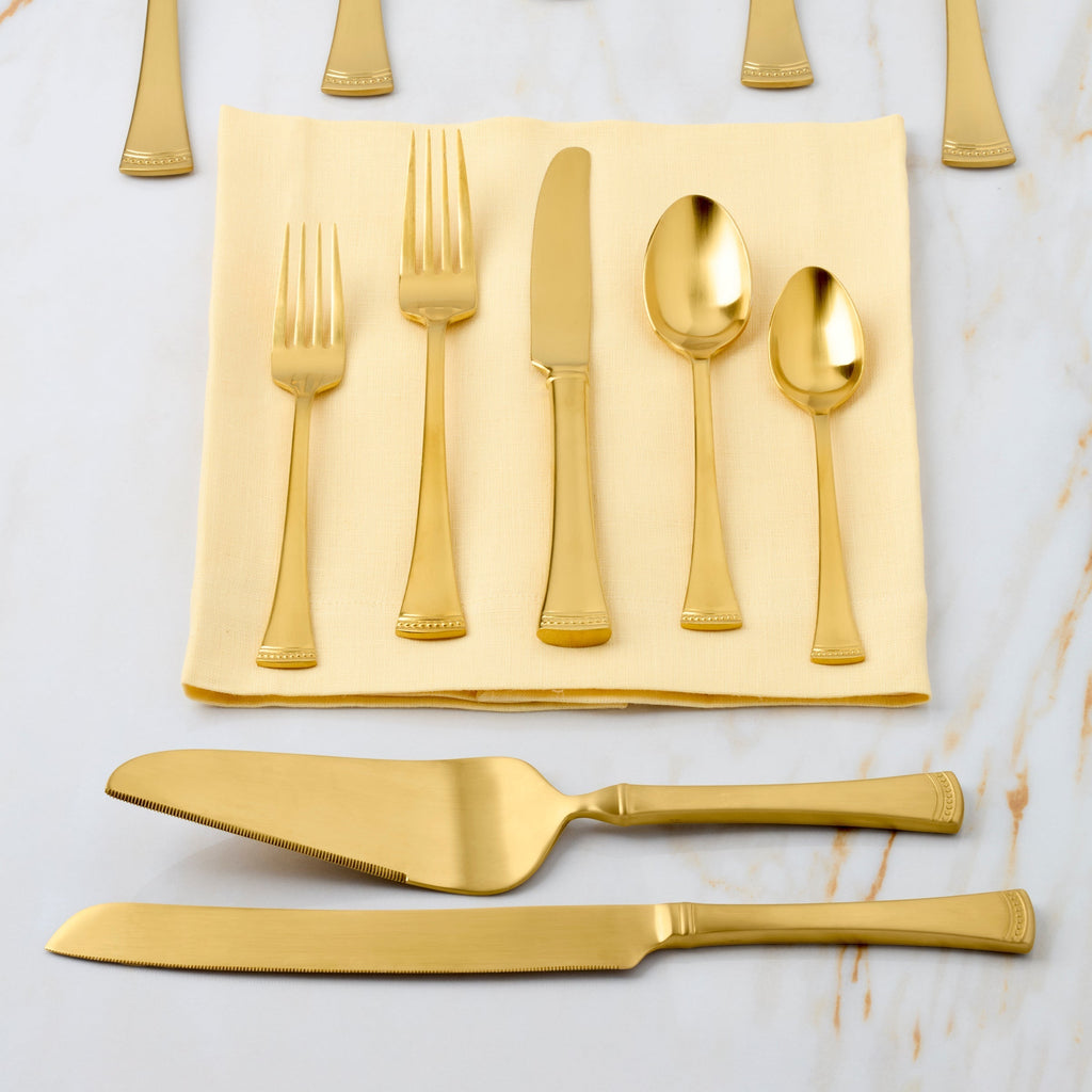 Lenox Portola Gold Satin 2-Piece Dessert Set, 18/10 stainless steel (view 3)