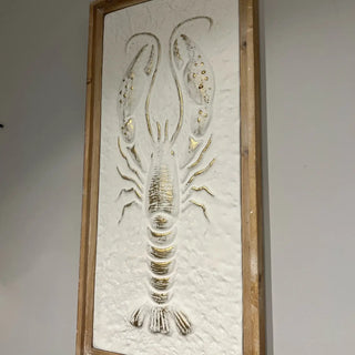 Wood-Framed Coastal Relief Wall Art