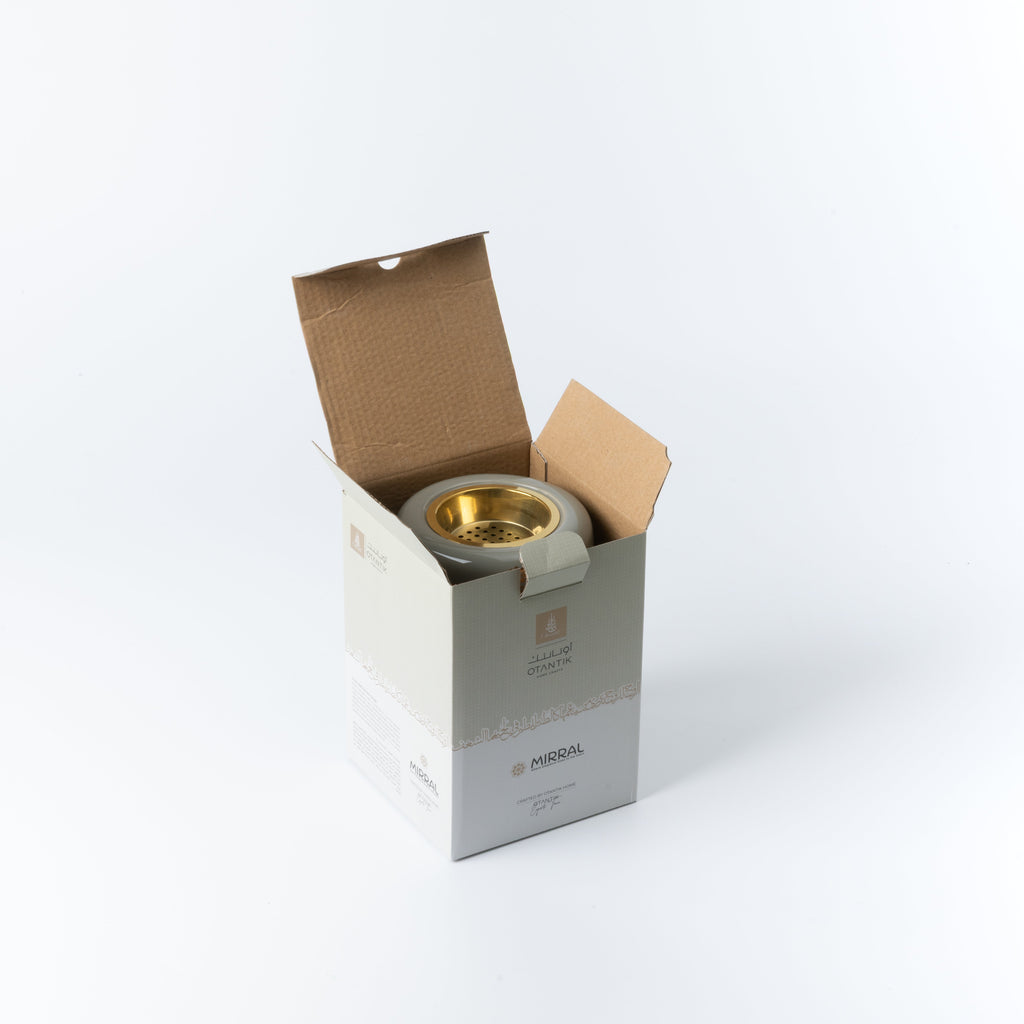 Mirral - Incense Burner - Grey & Gold