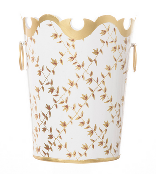 Ivory Trellis Ring Wastepaper Bucket | Classic Decorative Bin