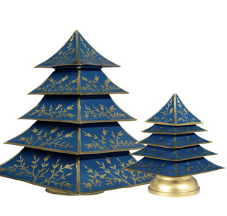 Navy & Gold Branch Chinoiserie Tree | Decorative Asian-Inspired Accent