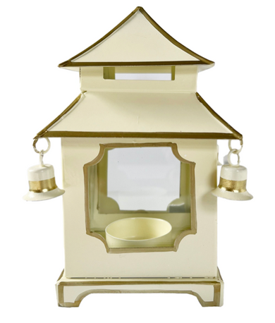 Ivory & Gold Pagoda Lantern (4 Sizes)