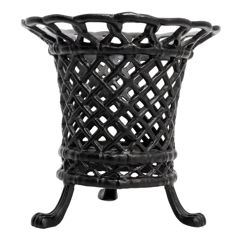 Black Lattice Footed Floor Planter