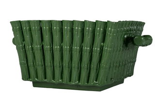 Moss Green Bamboo Planter