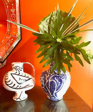 Pablo Large Vase - Blue w/ White & Black or White w/ Blue & Green