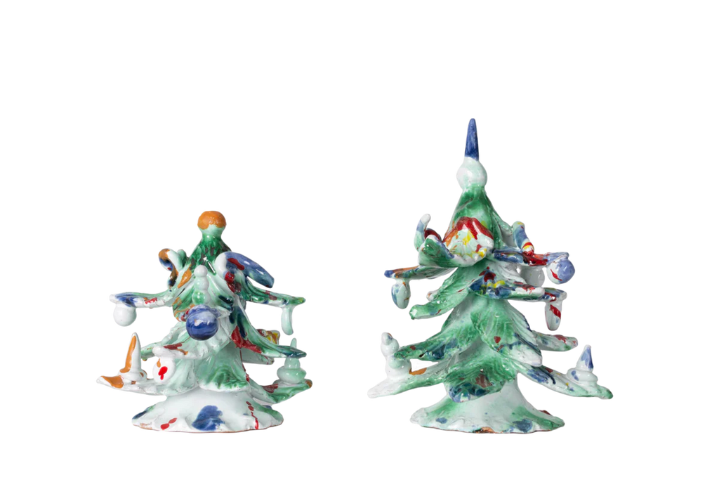 Ceramic Decorated Holiday Tree, Small/Medium/Large