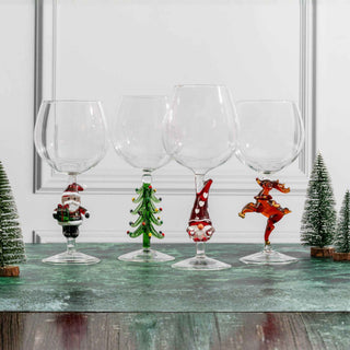 3D Christmas Tree Wine Glasses – Set of 2