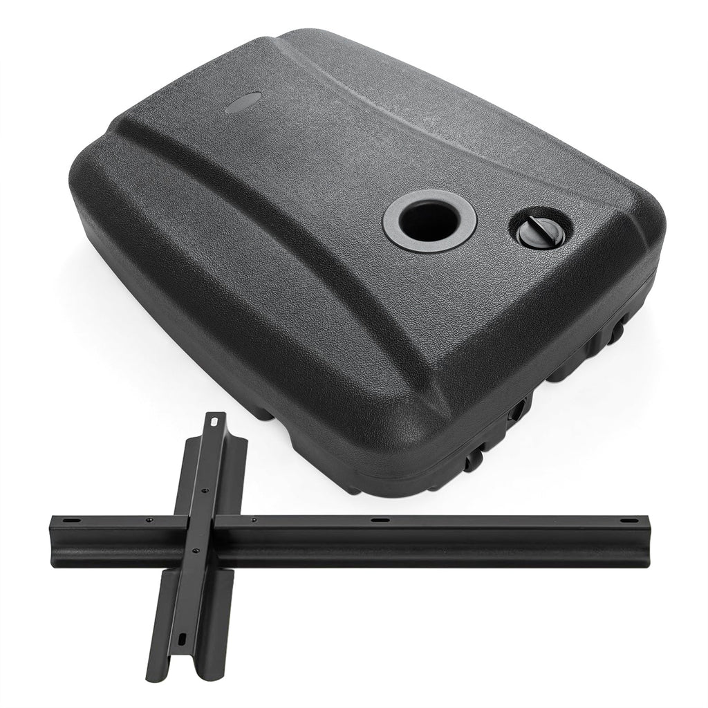 220-Lb. Fillable Cantilever Patio Umbrella Base with Wheels – Black