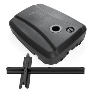 220-Lb. Fillable Cantilever Patio Umbrella Base with Wheels – Black