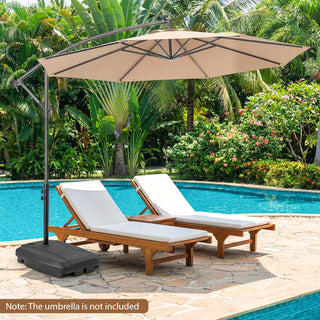 220-Lb. Fillable Cantilever Patio Umbrella Base with Wheels – Black
