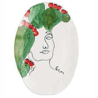 Lucia Oval Platter/Bowl, Prickly Pear