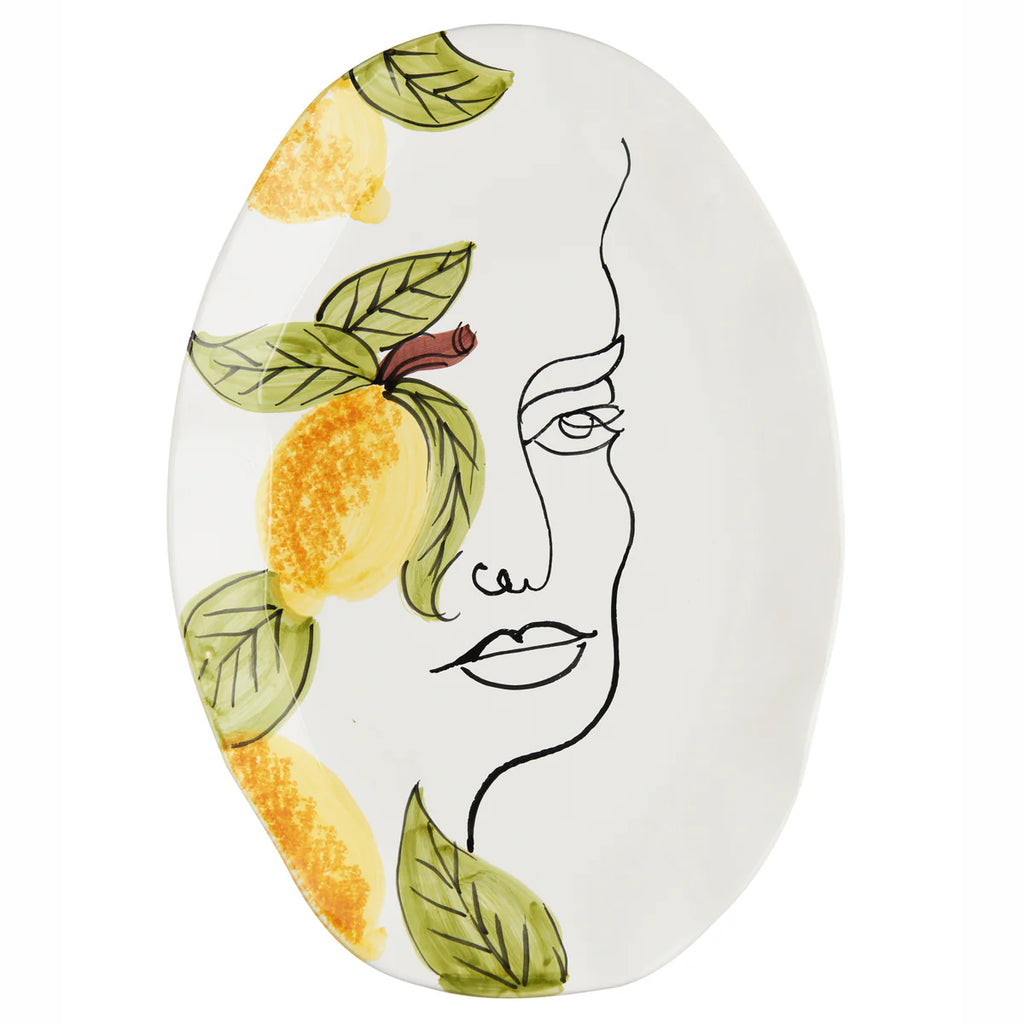 Lucia Oval Platter/Bowl, Lemon