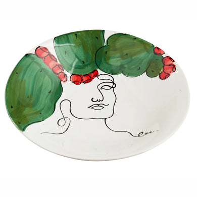Lucia Oval Platter/Bowl, Prickly Pear