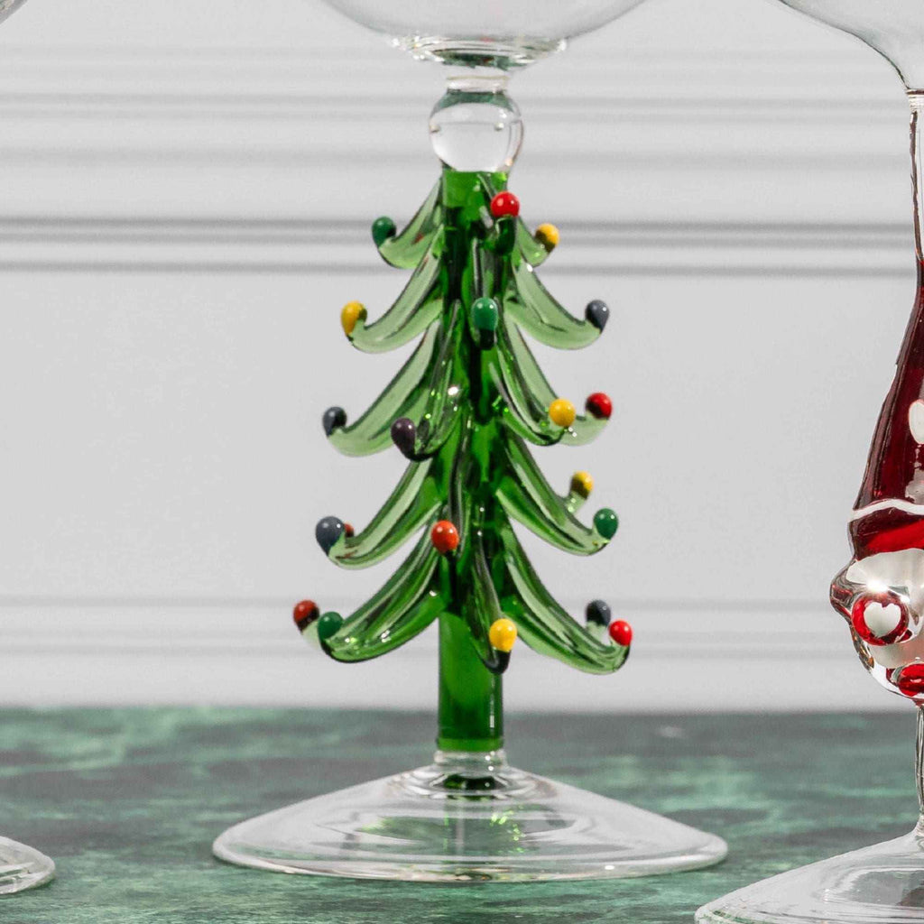 3D Christmas Tree Wine Glasses – Set of 2