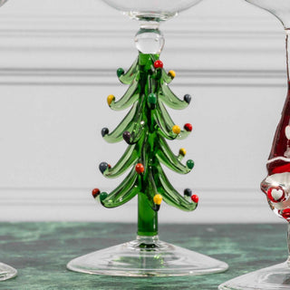 3D Christmas Tree Wine Glasses – Set of 2